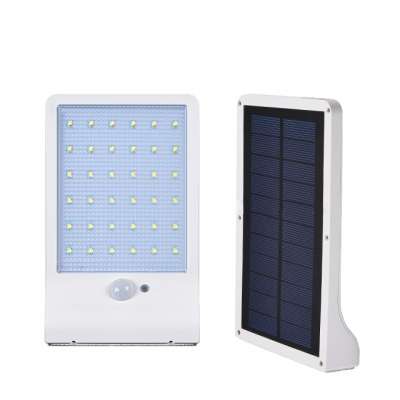 High quality unique All in one solar outdoor 3.5W PIR motion sensor IP65 led garden walllamp